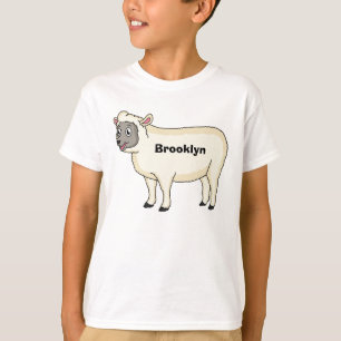Cute happy sheep cartoon illustration T-Shirt