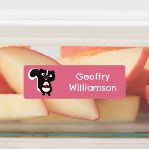 Cute happy skunk cartoon personalised 