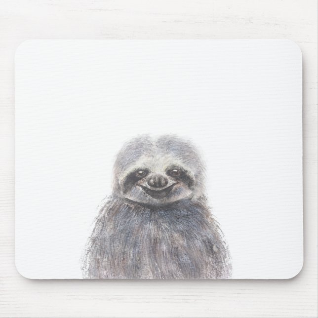 cute happy sloth mouse mat (Front)