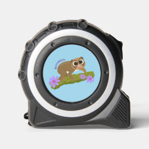 Cute happy slow loris on branch cartoon 1