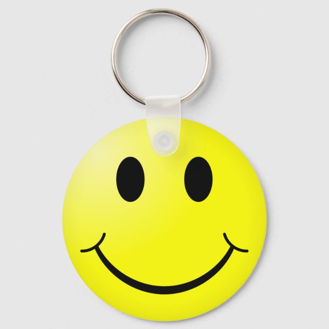Cute Happy Smile Face Key Ring (Front)