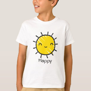 Cute Happy Smile Sunshine Custom Text  T-Shirt