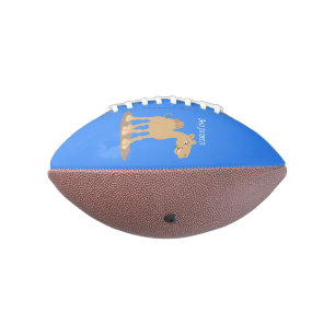 Cute happy smiling camel cartoon illustration american football