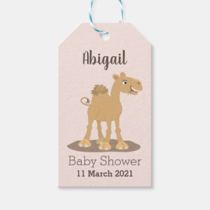 Cute happy smiling camel cartoon illustration gift tags