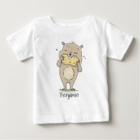 Cute happy smiling hamster with peanut cartoon