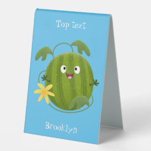 Cute happy smiling watermelon cartoon