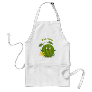 Cute happy smiling watermelon cartoon standard apron
