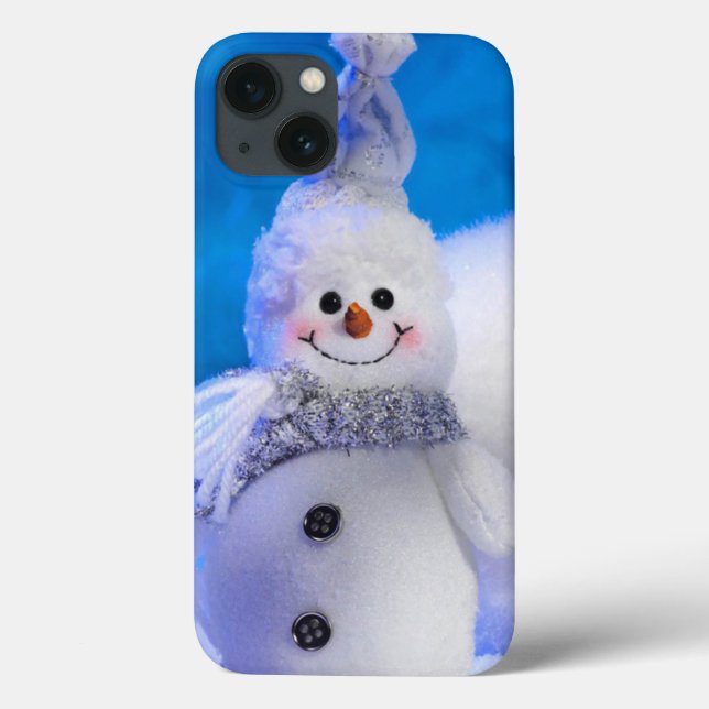 cute happy snowman cropped Case-Mate iPhone case (Back)