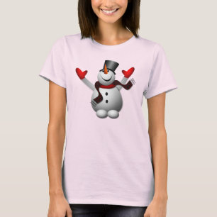 Cute Happy Snowman T-Shirt