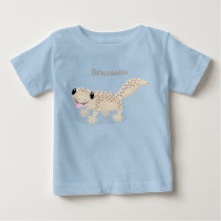 Cute happy spotted tan gecko cartoon illustration