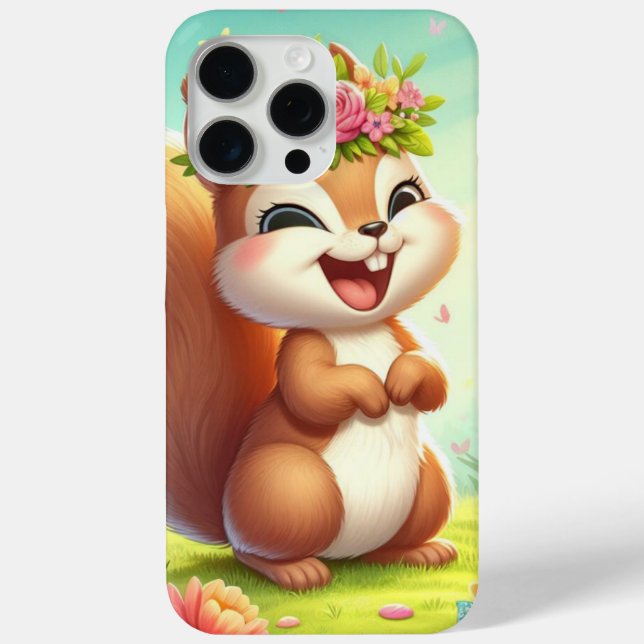 Cute, happy springtime squirrel  Case-Mate iPhone case (Back)