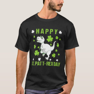 Cute Happy St Pat Trex Day Tee St Patricks Day Tod