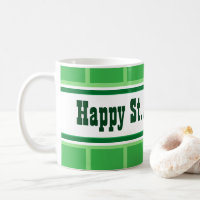 Cute Happy St. Patrick's Day Striped Green