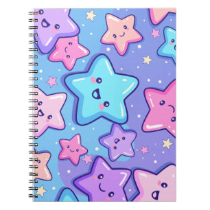 Cute Happy Stars Notebook