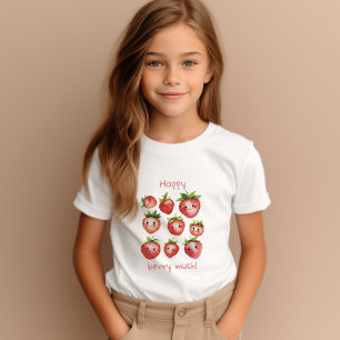 Cute Happy Strawberry  T-Shirt