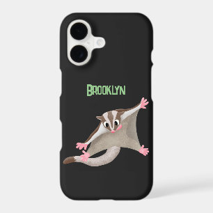 Cute happy sugar glider cartoon illustration