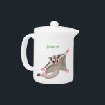 Cute happy sugar glider cartoon illustration<br><div class="desc">This happy,  cute sugar glider is nocturnally active. Drawn in fun cartoon kids illustration style.</div>