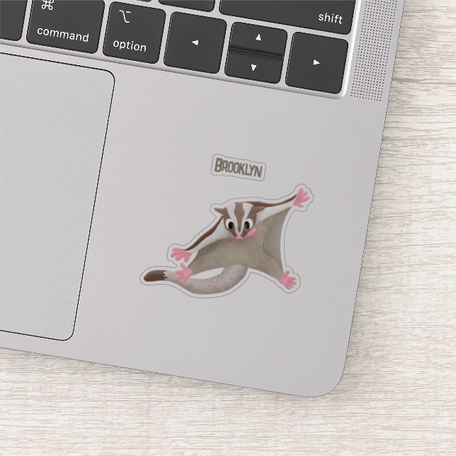 Cute happy sugar glider cartoon illustration  (Detail)