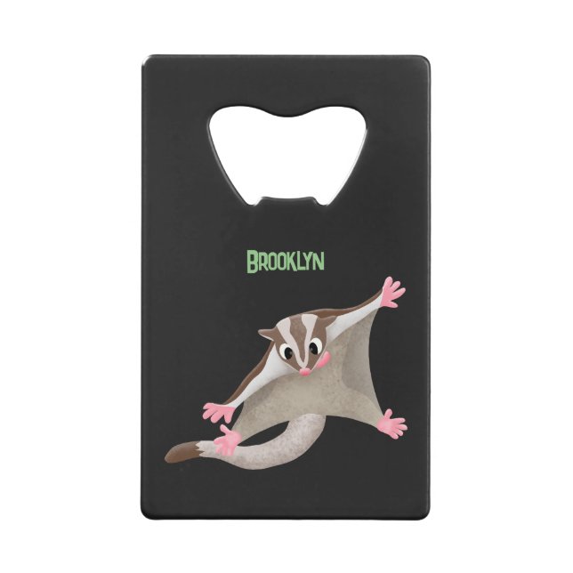 Cute happy sugar glider cartoon illustration (Front)