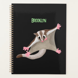 Cute happy sugar glider cartoon illustration planner
