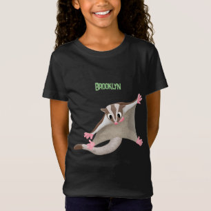 Cute happy sugar glider cartoon illustration T-Shirt