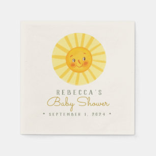 Cute Happy sun baby shower Napkins