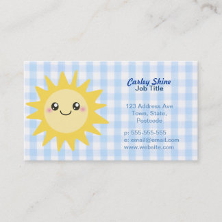 Cute Happy Sun Business Card