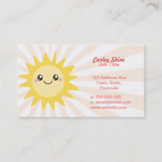 Cute Happy Sun business cards