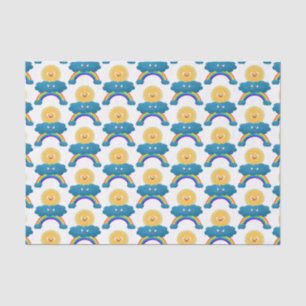 Cute happy sun cloud rainbow cartoon tissue paper