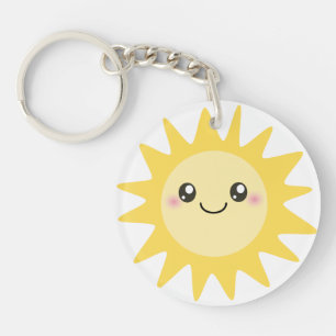 Cute Happy Sun Key Ring