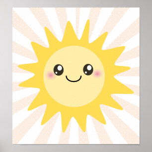 Cute Happy Sun Poster