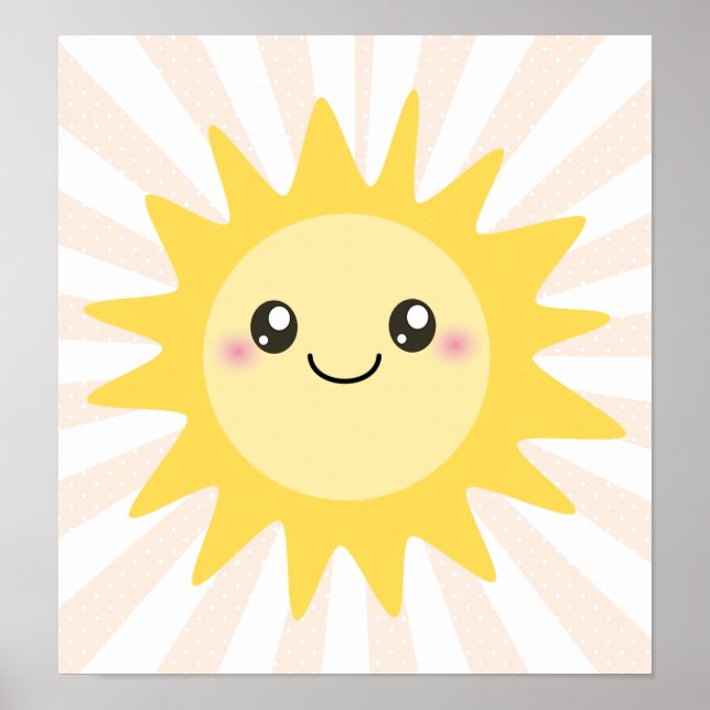 Cute Happy Sun Poster (Front)