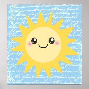 Cute Happy Sun Poster