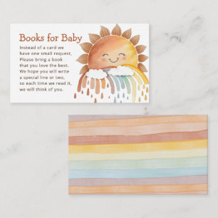 Cute Happy Sunshine Books for Baby Baby Shower Enclosure Card