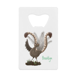Cute happy superb lyrebird cartoon illustration