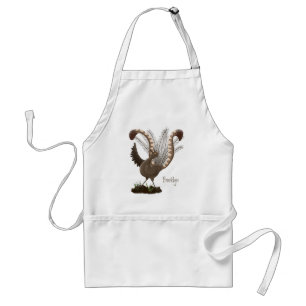 Cute happy superb lyrebird cartoon illustration standard apron