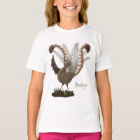 Cute happy superb lyrebird cartoon illustration