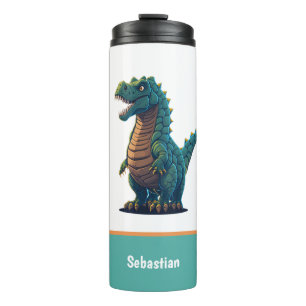 Cute Happy T-Rex Tyrannosaurus Rex Dinosaur  Thermal Tumbler