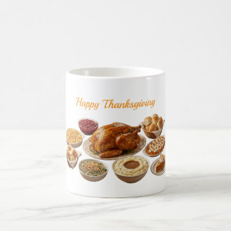 Cute Happy Thanksgiving Harvest Feast Coffee Mug