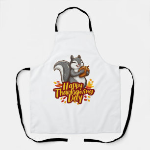 Cute Happy Thanksgiving Squirrel Classic T-Shirt Apron