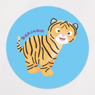 Cute  happy tiger cub cartoon