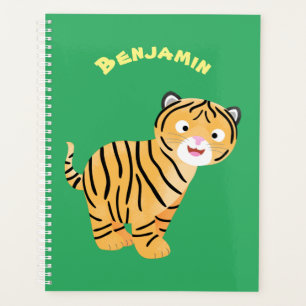 Cute  happy tiger cub cartoon planner