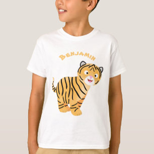 Cute  happy tiger cub cartoon T-Shirt