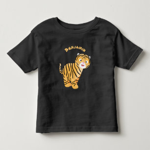 Cute happy tiger cub cartoon toddler T-Shirt