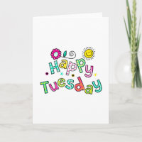 Cute Happy Tuesday Week Greeting Text Expression