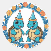 Cute Happy Turtle Birthday Party