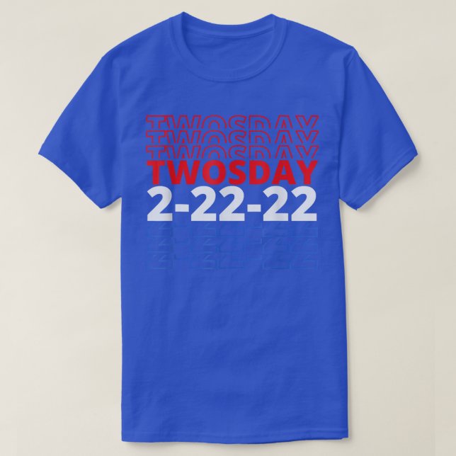Cute Happy Twosday 2022 February 2nd 2022  22222  T-Shirt (Design Front)