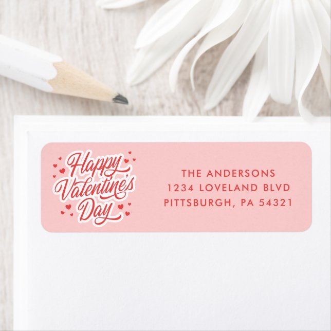 Cute Happy Valentine’s Day Return Address (Insitu)