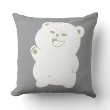Cute Happy Waving Bear Digital Illustration