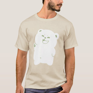 Cute Happy Waving Bear Digital Illustration T-Shirt